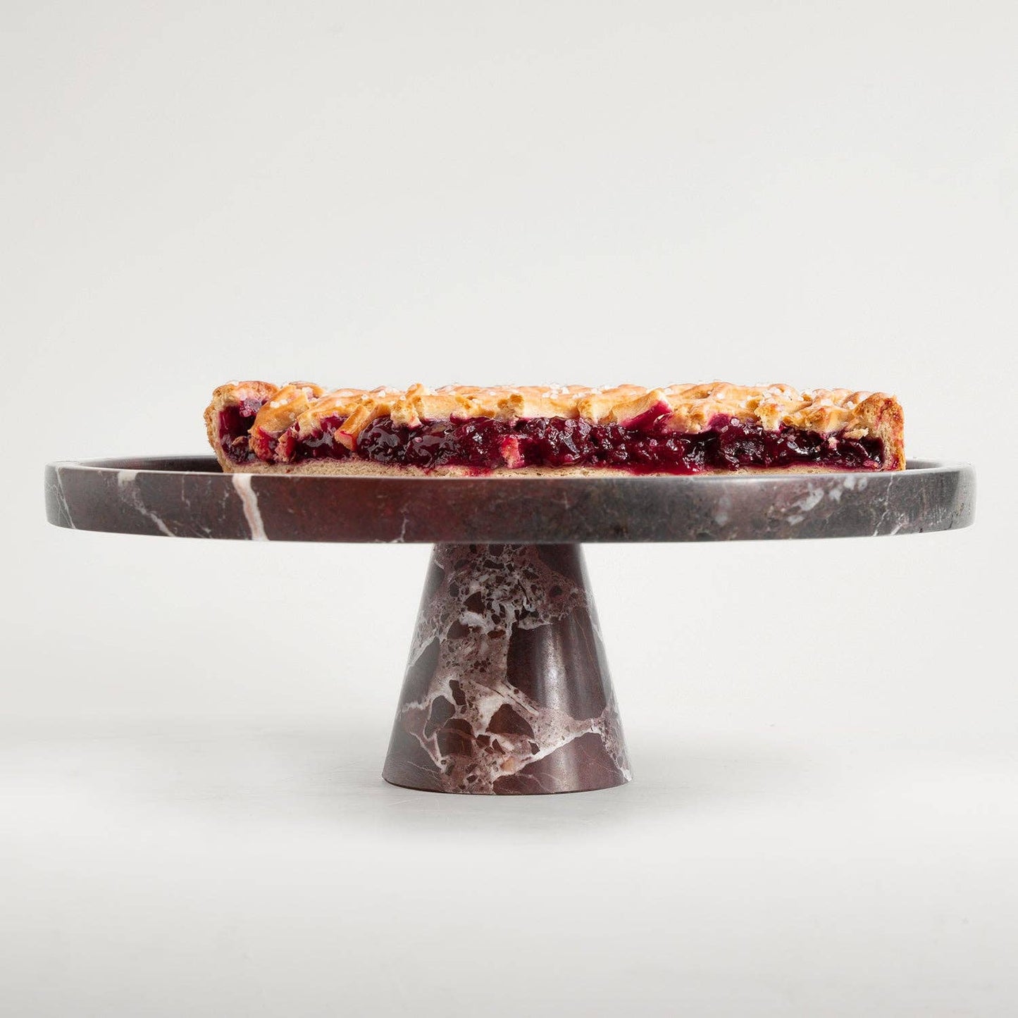 Rosso Levanto Marble Cake Stand