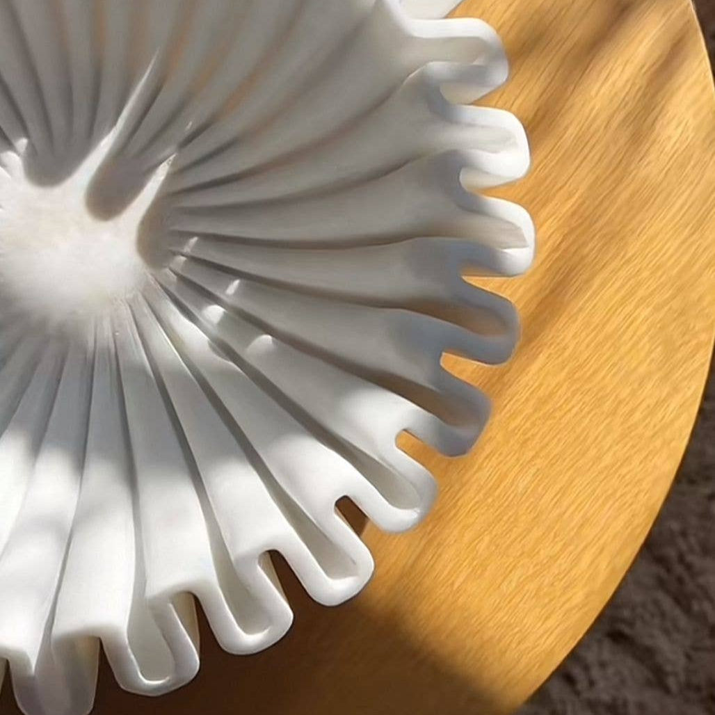 Large Decorative Bowl in White Resin