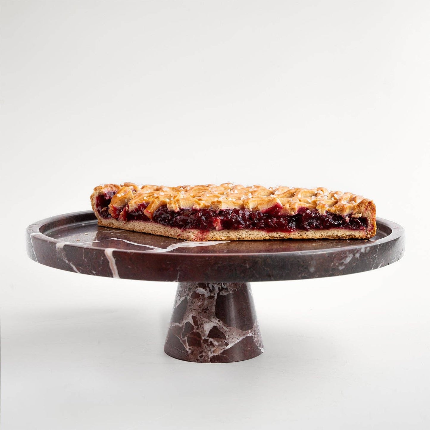 Rosso Levanto Marble Cake Stand