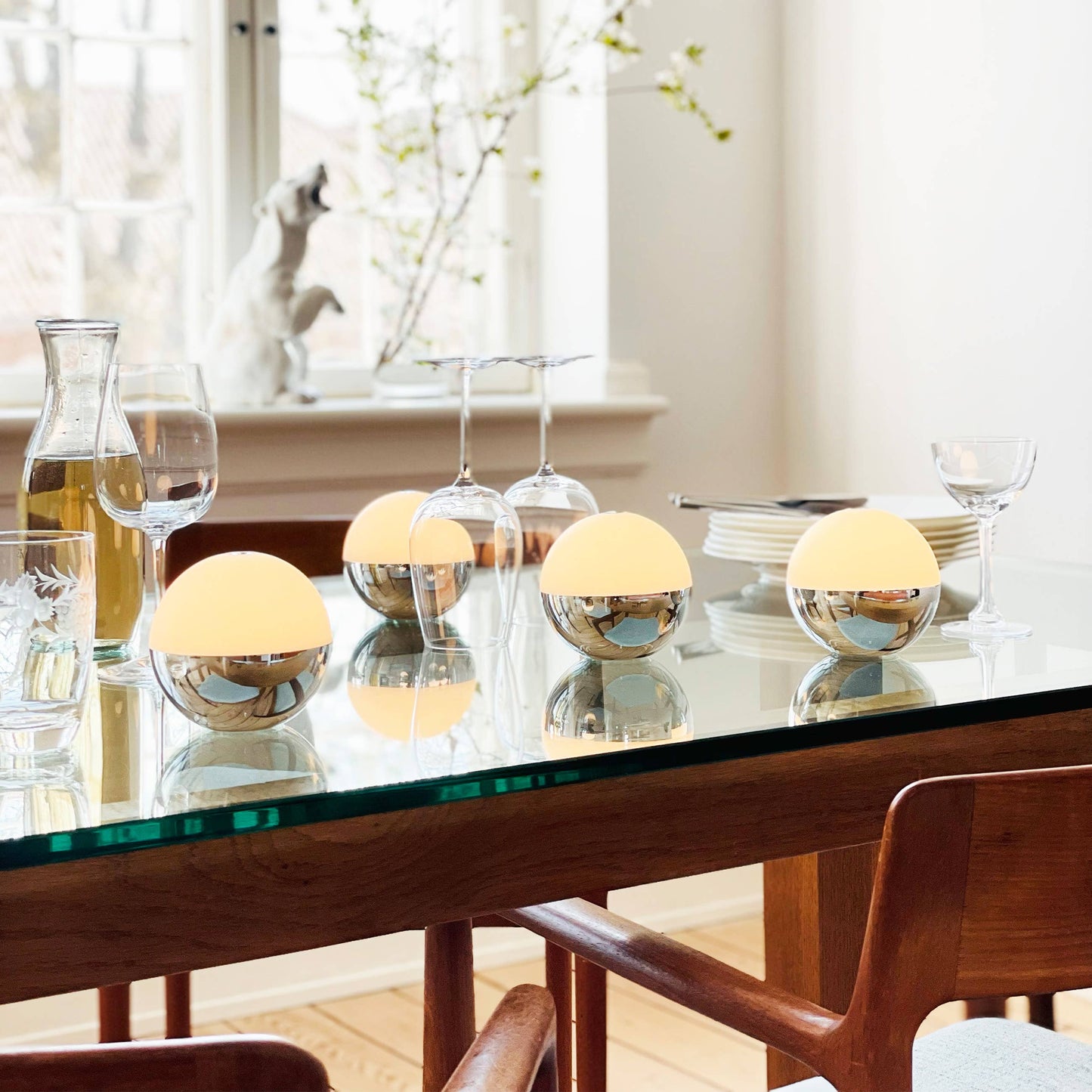 Alba ljusboll Krom 2 st