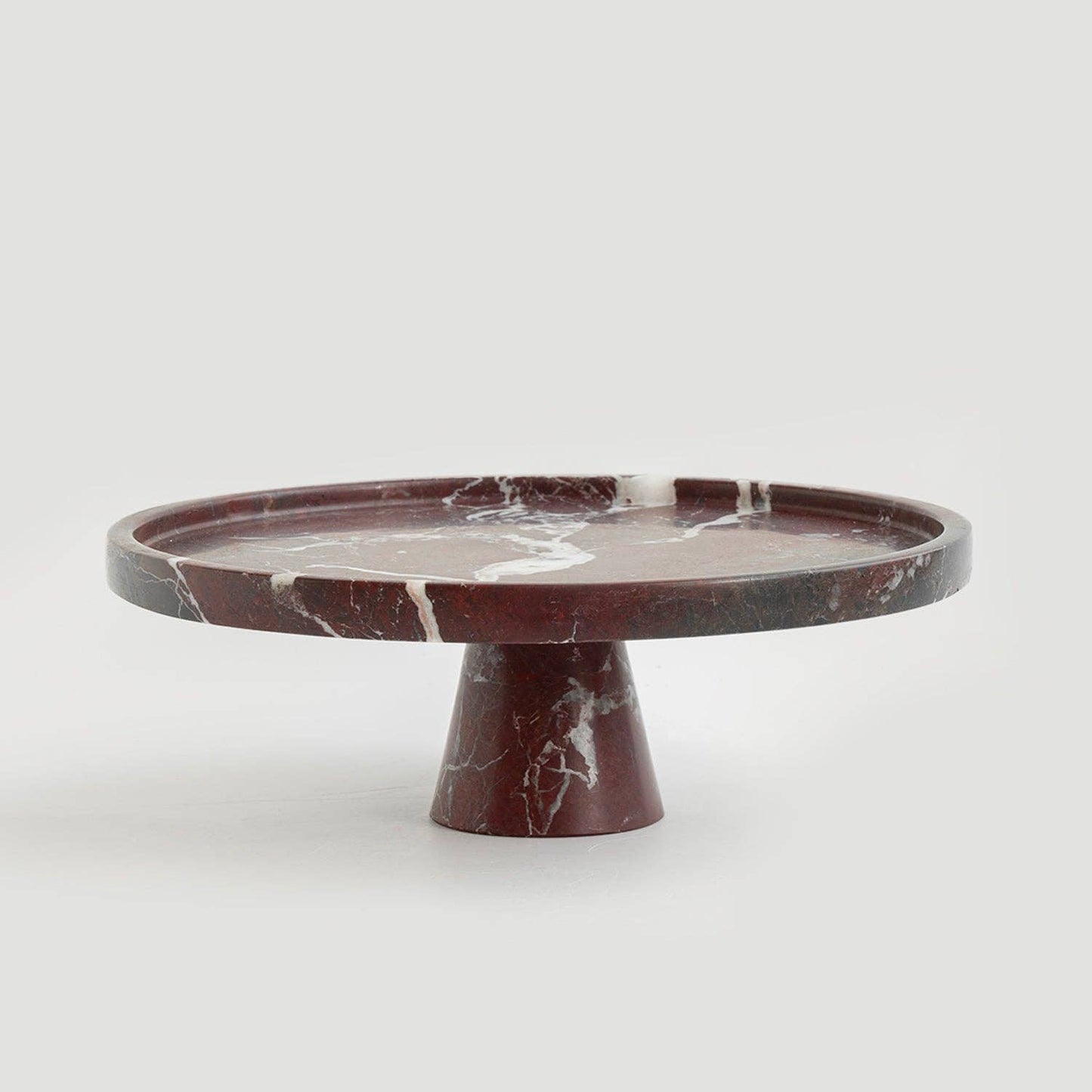 Rosso Levanto Marble Cake Stand